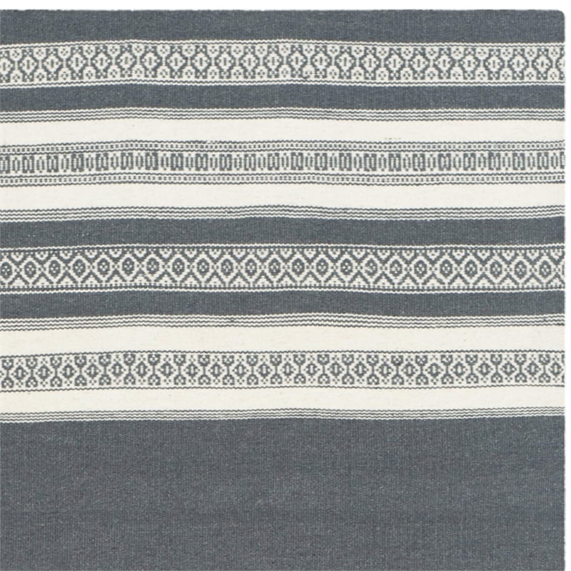 Safavieh Dhurries Dark Grey Contemporary Rug - 3' x 5'