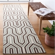 Safavieh Dhurries Grey Contemporary Rug - Runner 2'6