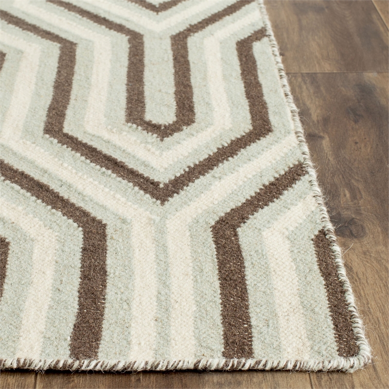 Safavieh Dhurries Grey Contemporary Rug - Runner 2'6