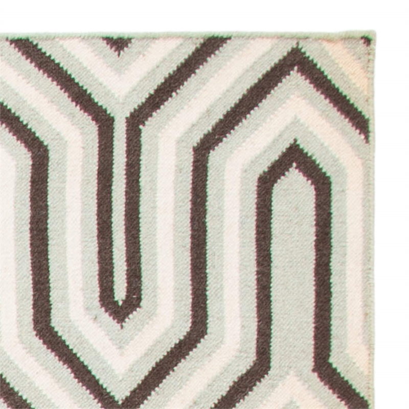 Safavieh Dhurries Grey Contemporary Rug - Runner 2'6