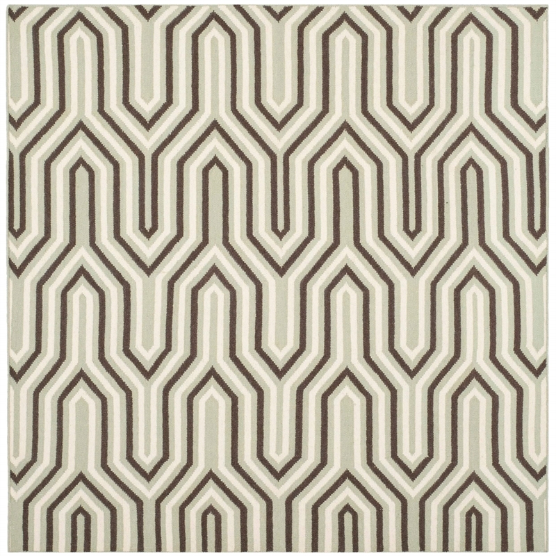 Safavieh Dhurries Grey Contemporary Rug - Square 6'