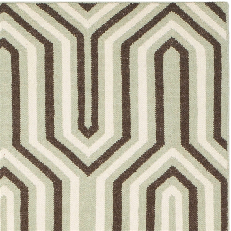 Safavieh Dhurries Grey Contemporary Rug - Square 6'
