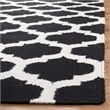 Safavieh Dhurries Black Contemporary Rug - 4' x 6'