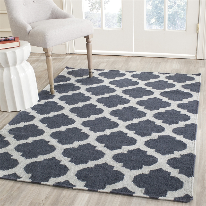 Safavieh Dhurries Blue Contemporary Rug - 3' x 5'