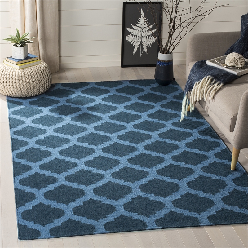 Safavieh Dhurries Ink Contemporary Rug - 3' x 5'