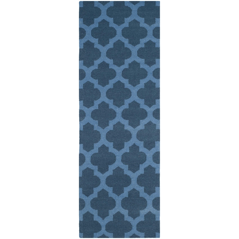 Safavieh Dhurries Ink Contemporary Rug - Runner 2'6