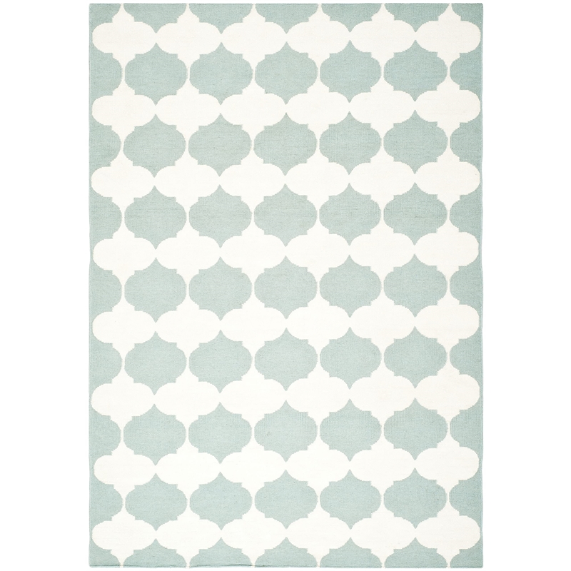 Safavieh Dhurries Blue Contemporary Rug - 6' x 9'
