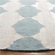 Safavieh Dhurries Blue Contemporary Rug - Round 7'