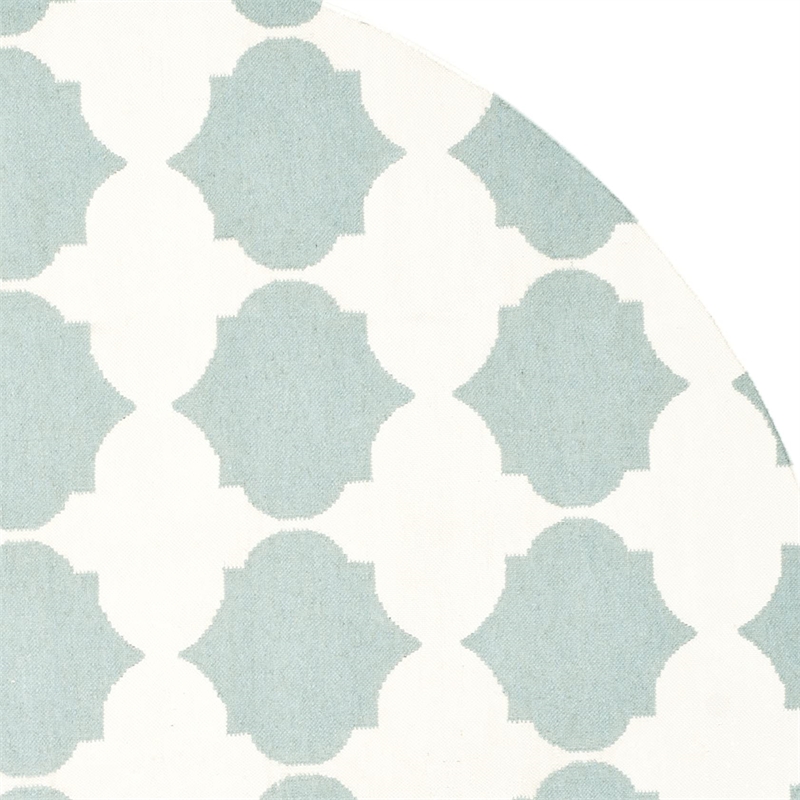 Safavieh Dhurries Blue Contemporary Rug - Round 7'