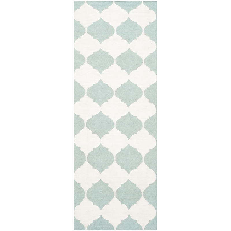 Safavieh Dhurries Blue Contemporary Rug - Runner 2'6