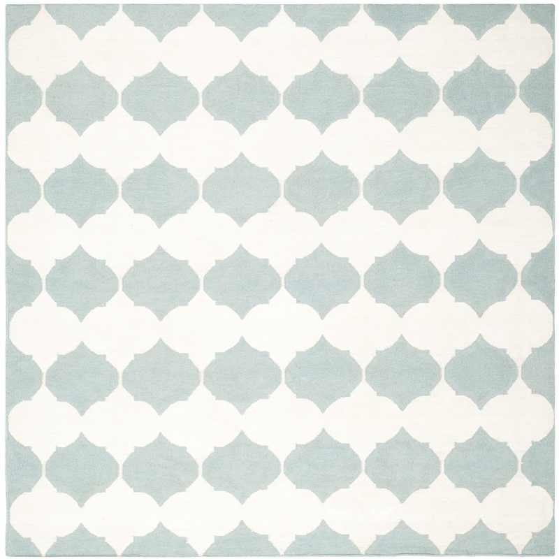 Safavieh Dhurries Blue Contemporary Rug - Square 7'