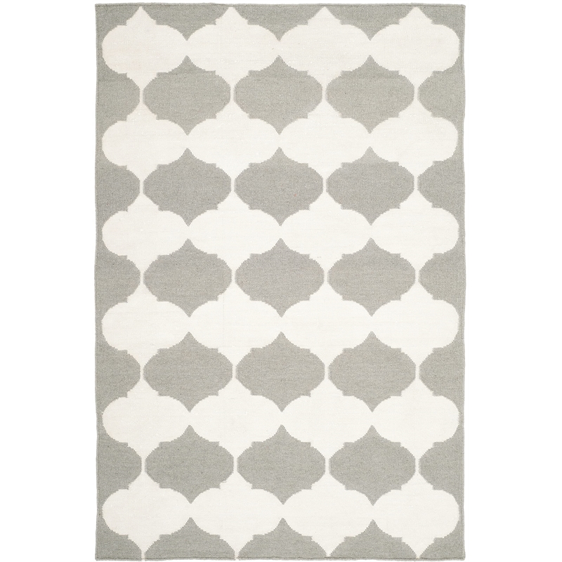 Safavieh Dhurries Grey Contemporary Rug - 4' x 6'