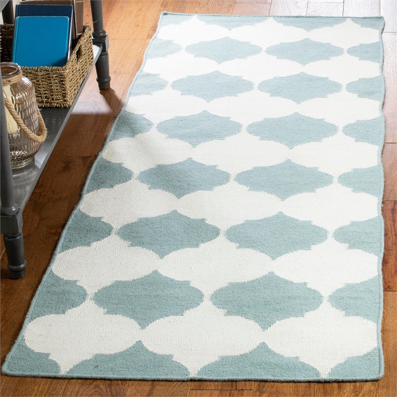 Safavieh Dhurries Grey Contemporary Rug - 9' x 12'