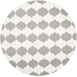 Safavieh Dhurries Grey Contemporary Rug - Round 7'