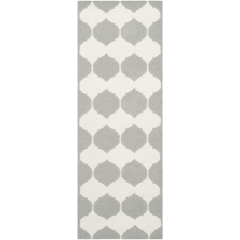 Safavieh Dhurries Grey Contemporary Rug - Runner 2'6