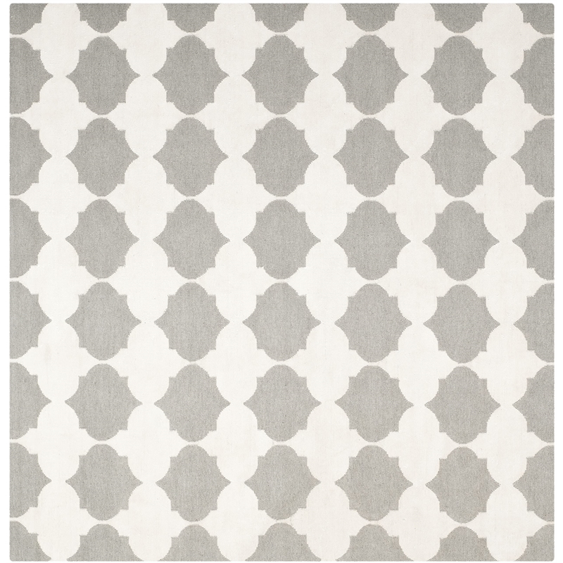 Safavieh Dhurries Grey Contemporary Rug - Square 7'