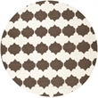 Safavieh Dhurries Brown Contemporary Rug - Round 7'