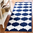 Safavieh Dhurries Navy Contemporary Rug - 2'6