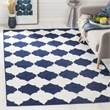 Safavieh Dhurries Navy Contemporary Rug - 4' x 6'