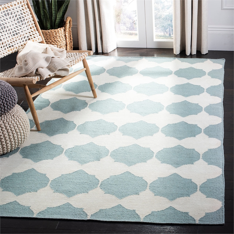 Safavieh Dhurries Navy Contemporary Rug - 9' x 12'