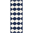 Safavieh Dhurries Navy Contemporary Rug - Runner 2'6