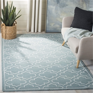 Safavieh Dhurries Blue Contemporary Rug - Square 7'