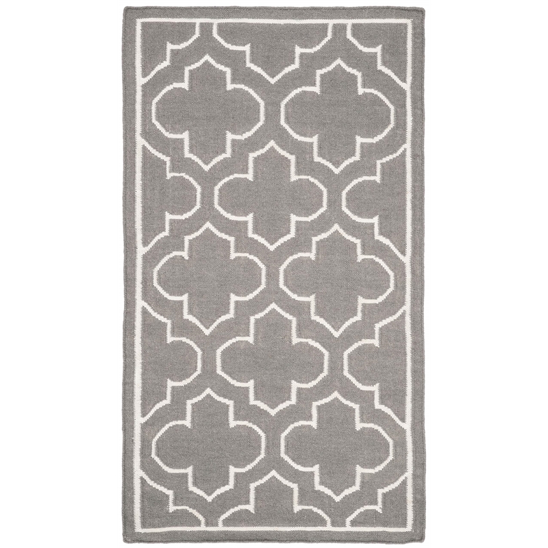 Safavieh Dhurries Grey Contemporary Rug - 3' x 5'