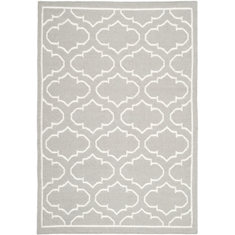 Safavieh Dhurries Grey Contemporary Rug - 4' x 6'