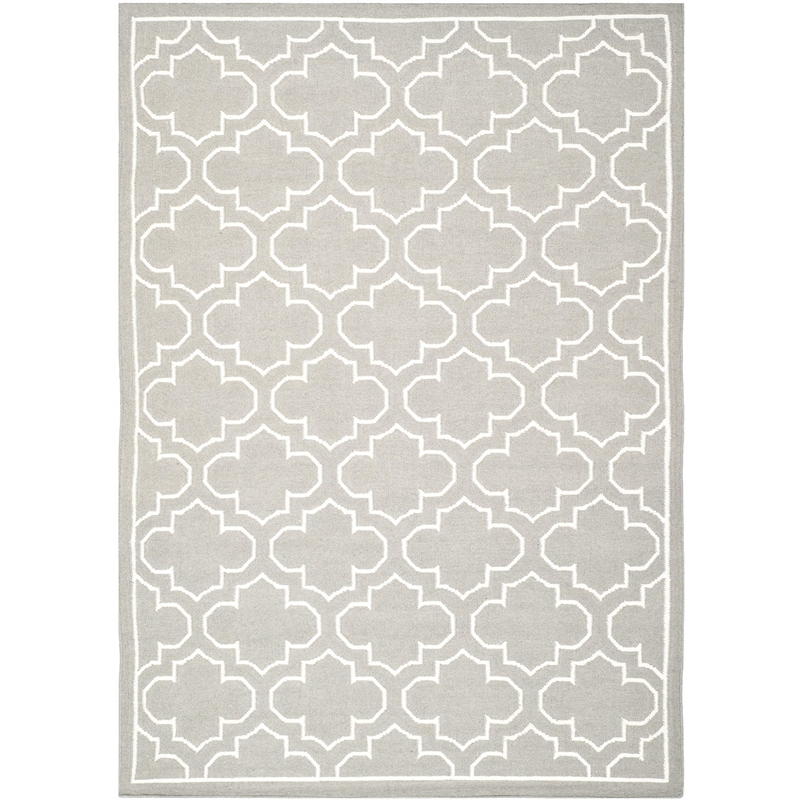 Safavieh Dhurries Grey Contemporary Rug - 6' x 9'