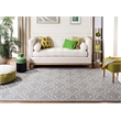Safavieh Dhurries Grey Contemporary Rug - 6' x 9'