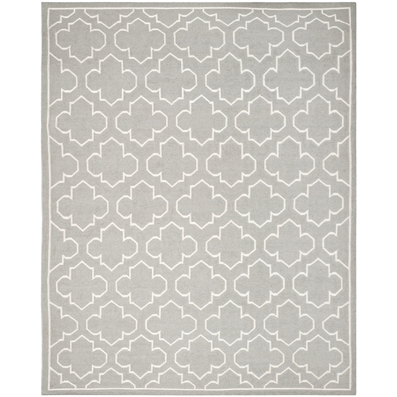 Safavieh Dhurries Grey Contemporary Rug - 8' x 10'