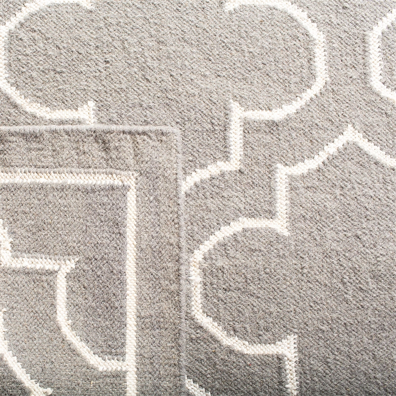 Safavieh Dhurries Grey Contemporary Rug - 9' x 12'