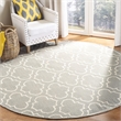 Safavieh Dhurries Grey Contemporary Rug - Round 7'