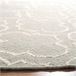 Safavieh Dhurries Grey Contemporary Rug - Round 7'