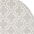 Safavieh Dhurries Grey Contemporary Rug - Round 7'