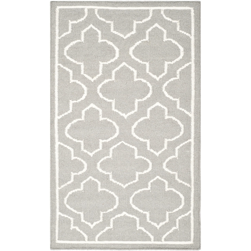 Safavieh Dhurries Grey Contemporary Rug - Runner 2'6