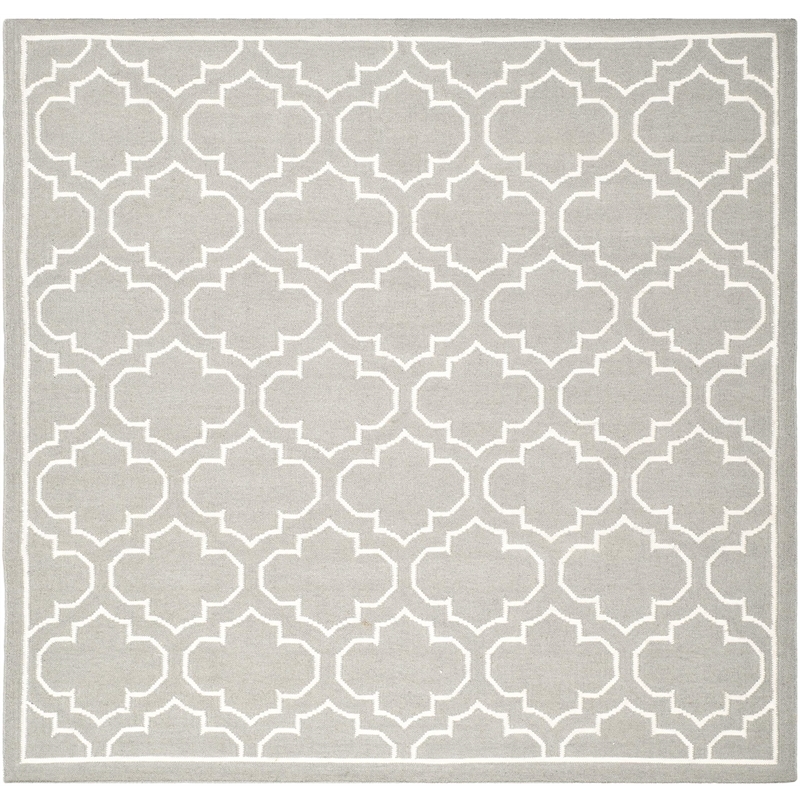 Safavieh Dhurries Grey Contemporary Rug - Square 7'