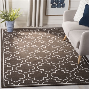 Safavieh Dhurries Brown Contemporary Rug - Square 7'