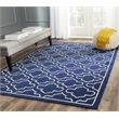 Safavieh Dhurries Navy Contemporary Rug - 4' x 6'