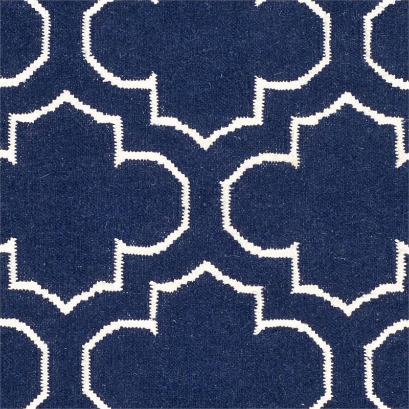 Safavieh Dhurries Navy Contemporary Rug - 6' x 9'