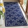 Safavieh Dhurries Navy Contemporary Rug - Runner 2'6