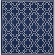 Safavieh Dhurries Navy Contemporary Rug - Square 7'