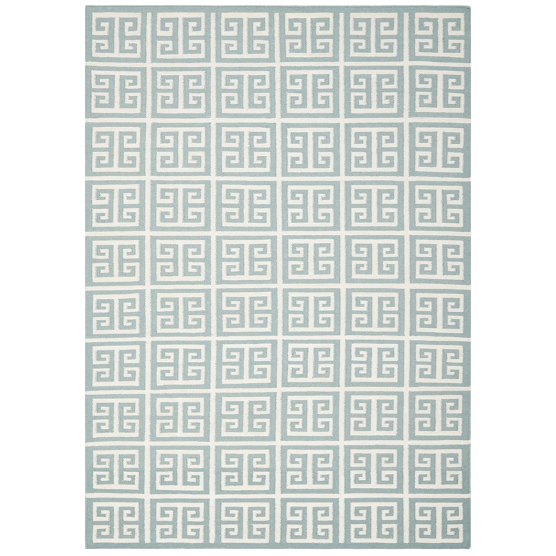 Safavieh Dhurries Blue Contemporary Rug - 6' x 9'