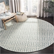 Safavieh Dhurries Blue Contemporary Rug - Round 7'