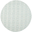 Safavieh Dhurries Blue Contemporary Rug - Round 7'