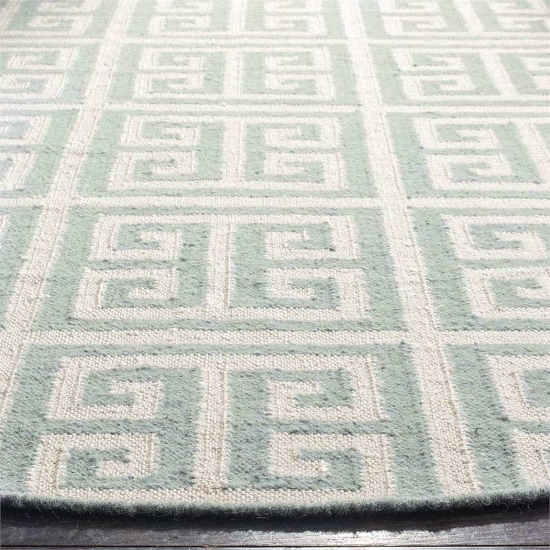 Safavieh Dhurries Blue Contemporary Rug - Round 7'