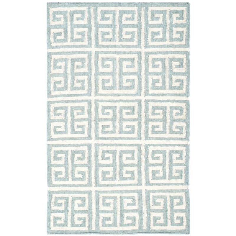 Safavieh Dhurries Blue Contemporary Rug - Runner 2'6