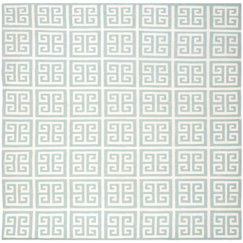 Safavieh Dhurries Blue Contemporary Rug - Square 7'