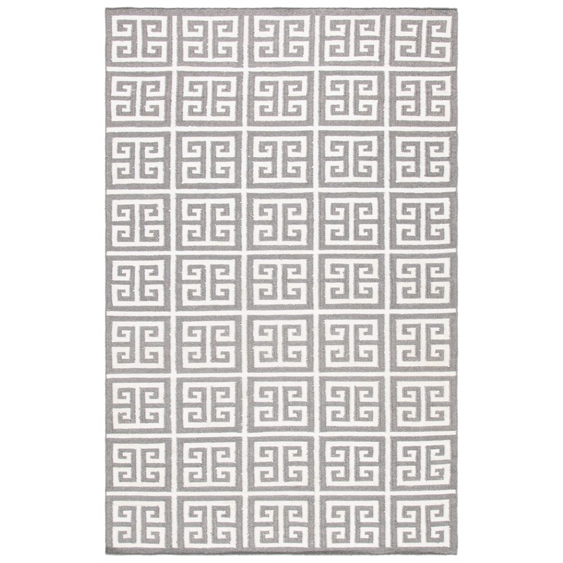 Safavieh Dhurries Grey Contemporary Rug - 5' x 8'