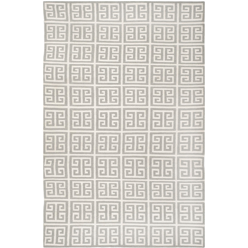 Safavieh Dhurries Grey Contemporary Rug - 6' x 9'